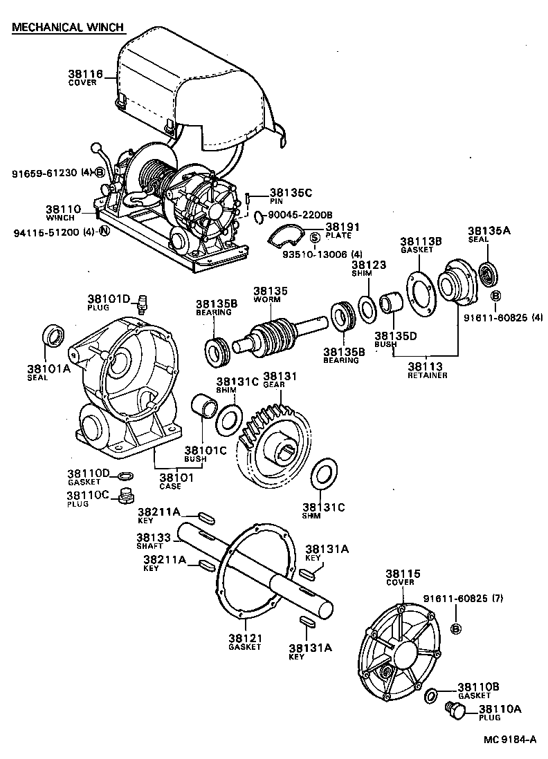 38191-60040 PLATE, WINCH CAUTION, NO.1 product image