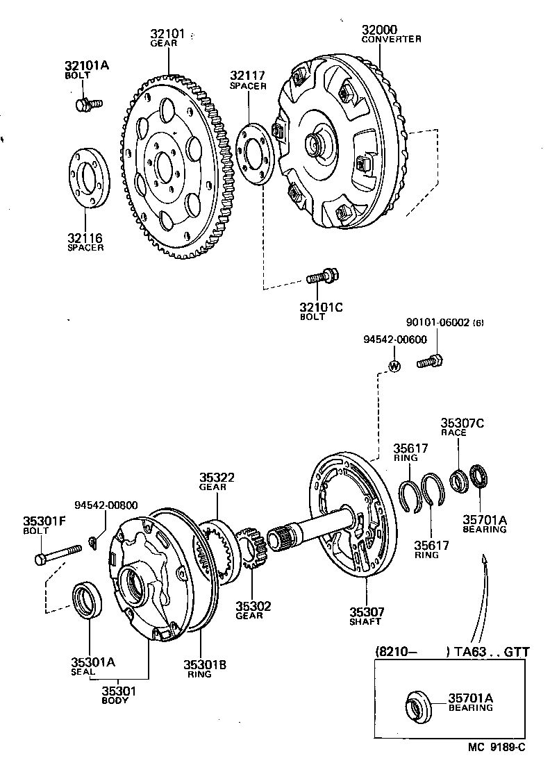 90105-08136 BOLT (FOR FRONT OIL PUMP SETTING) product image