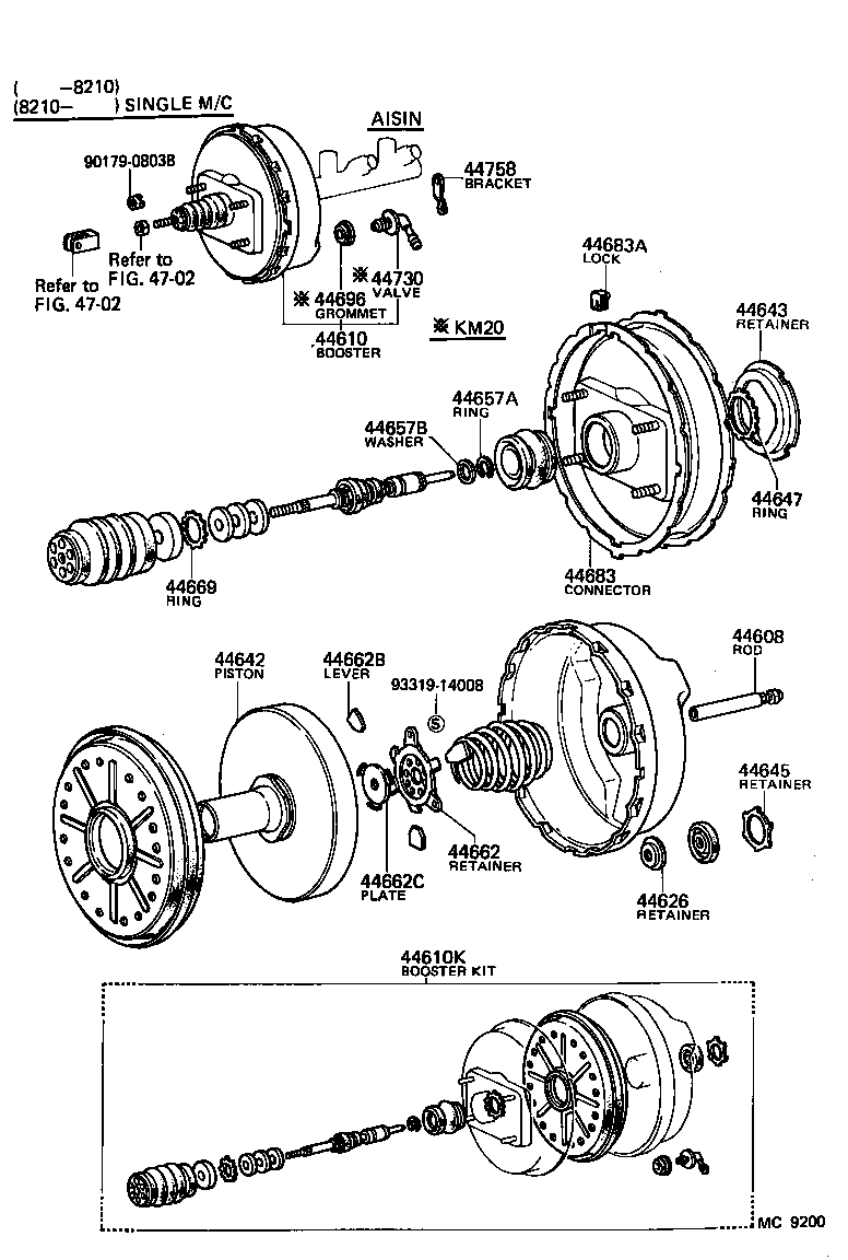 04443-27130 BOOSTER KIT, BRAKE product image