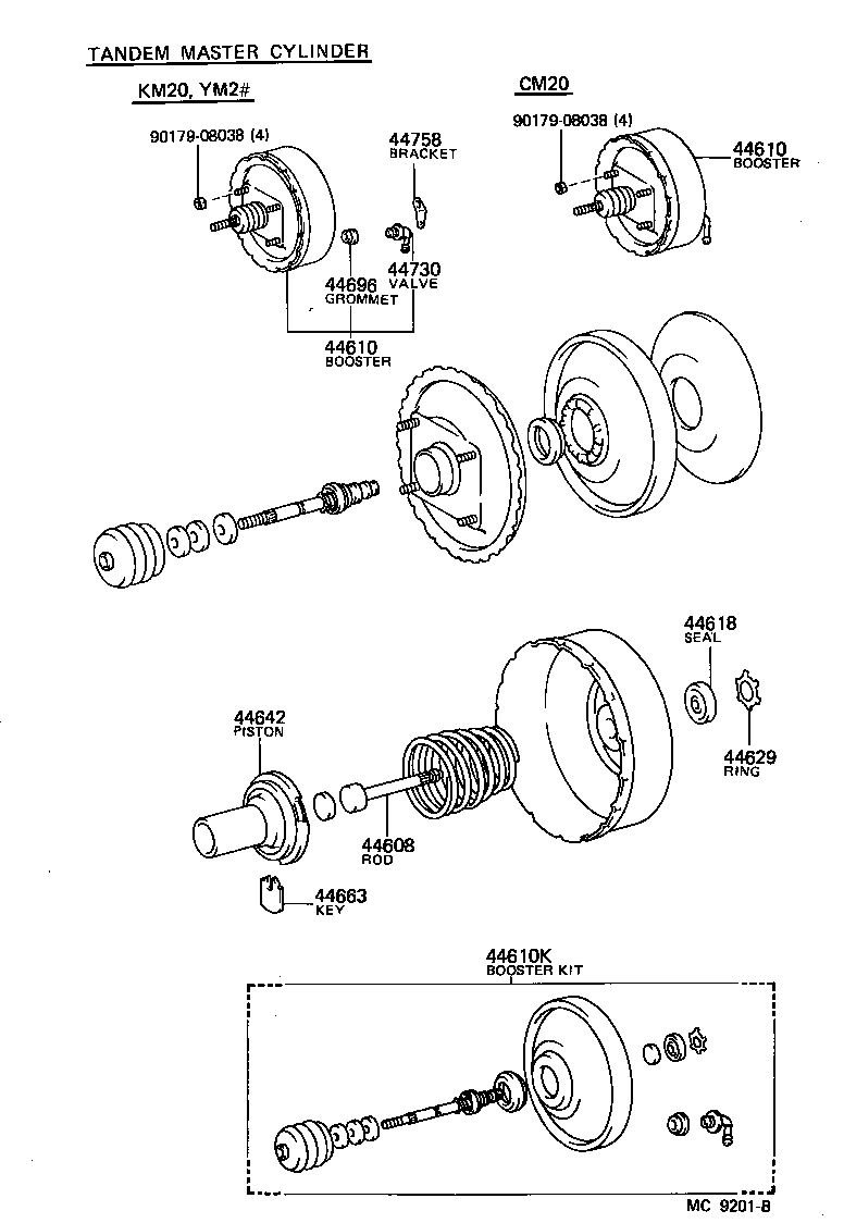 04443-27130 BOOSTER KIT, BRAKE product image