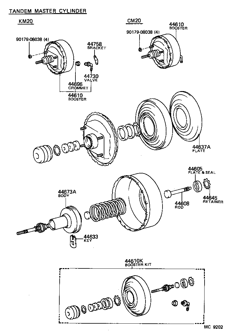 04443-27130 BOOSTER KIT, BRAKE product image