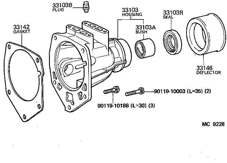 33103-26040 HOUSING SUB-ASSY, EXTENSION(MTM) product image