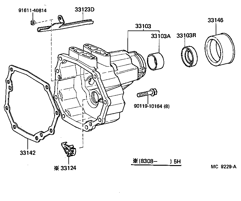 33103-26040 HOUSING SUB-ASSY, EXTENSION(MTM) product image