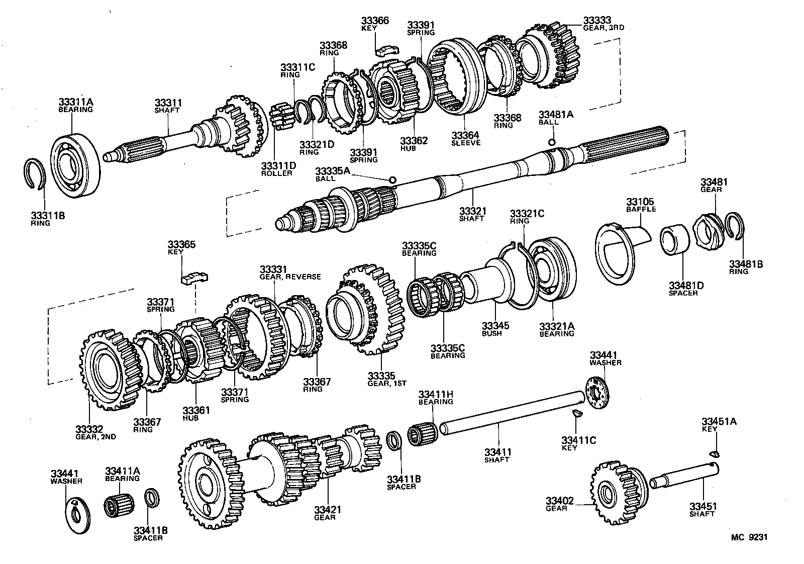 33034-26040 GEAR, 3RD product image