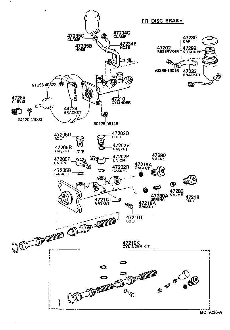 04493-26080 CYLINDER KIT, BRAKE MASTER product image