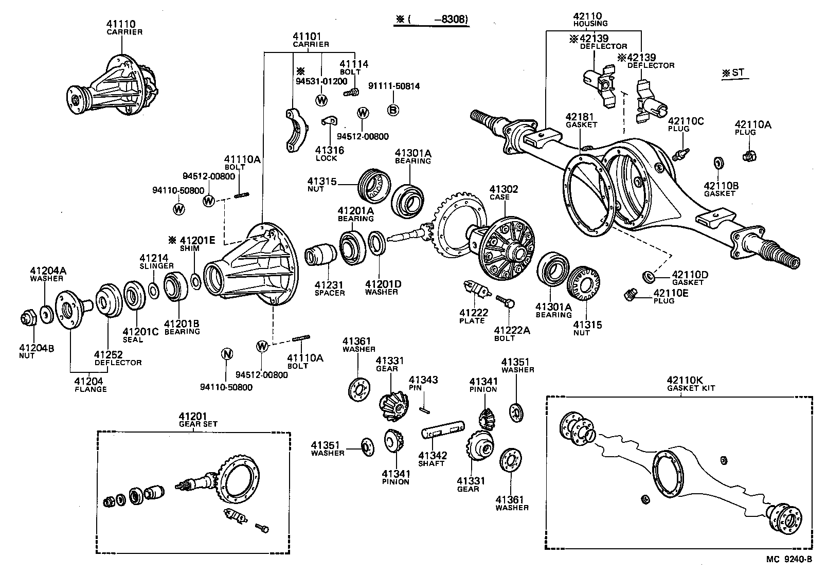 41201-39545 FINAL GEAR KIT, DIFFERENTIAL, REAR product image