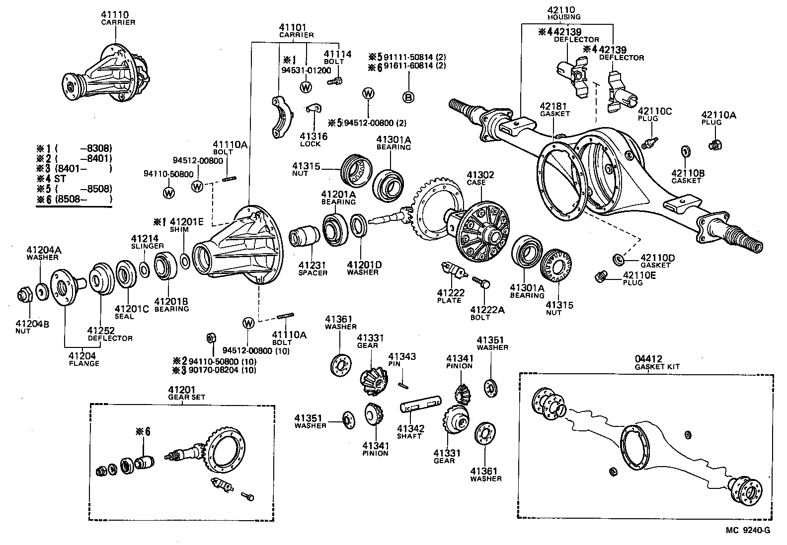 41201-29465 FINAL GEAR KIT, DIFFERENTIAL, REAR product image