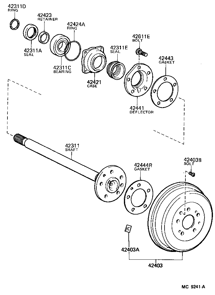 42431-26071 DRUM SUB-ASSY, REAR BRAKE product image