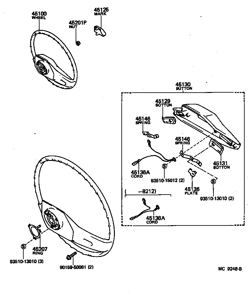45155-26010 SPACER, HORN BUTTON CONTACT PLATE product image