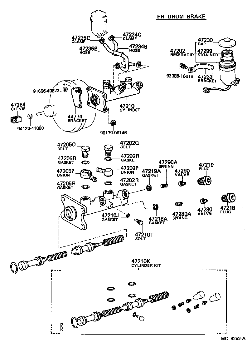 04493-26080 CYLINDER KIT, BRAKE MASTER product image