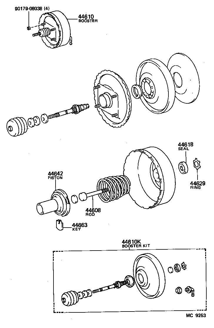04443-26130 BOOSTER KIT, BRAKE product image