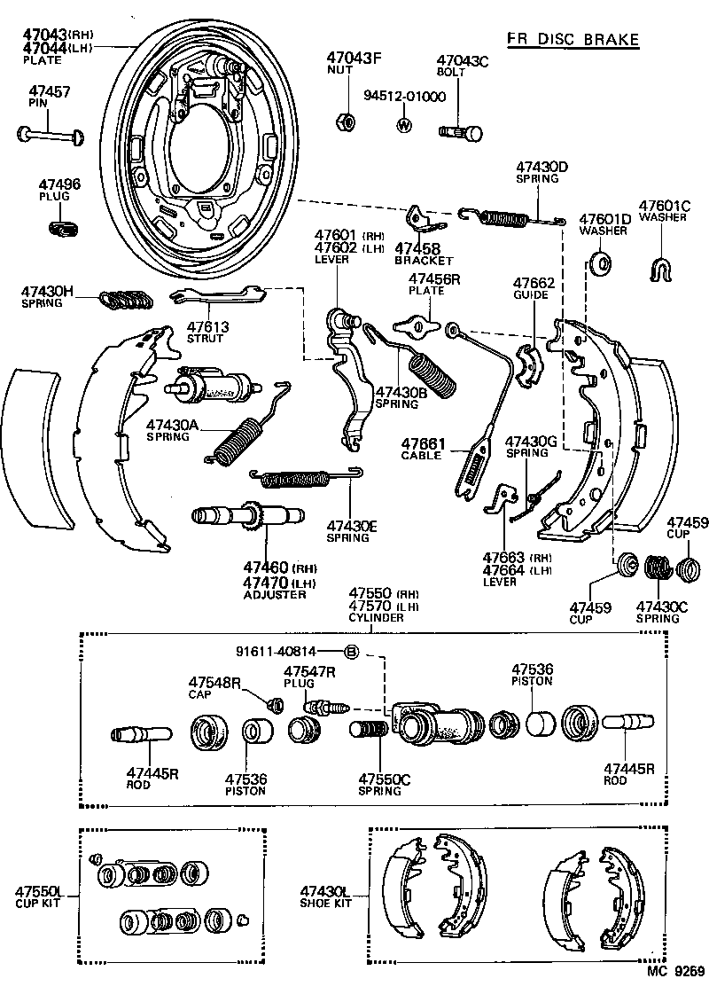 04474-26010 CYLINDER KIT, REAR WHEEL product image