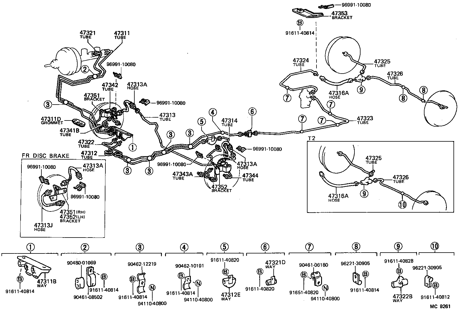 47326-26040 TUBE, REAR BRAKE, NO.6 product image