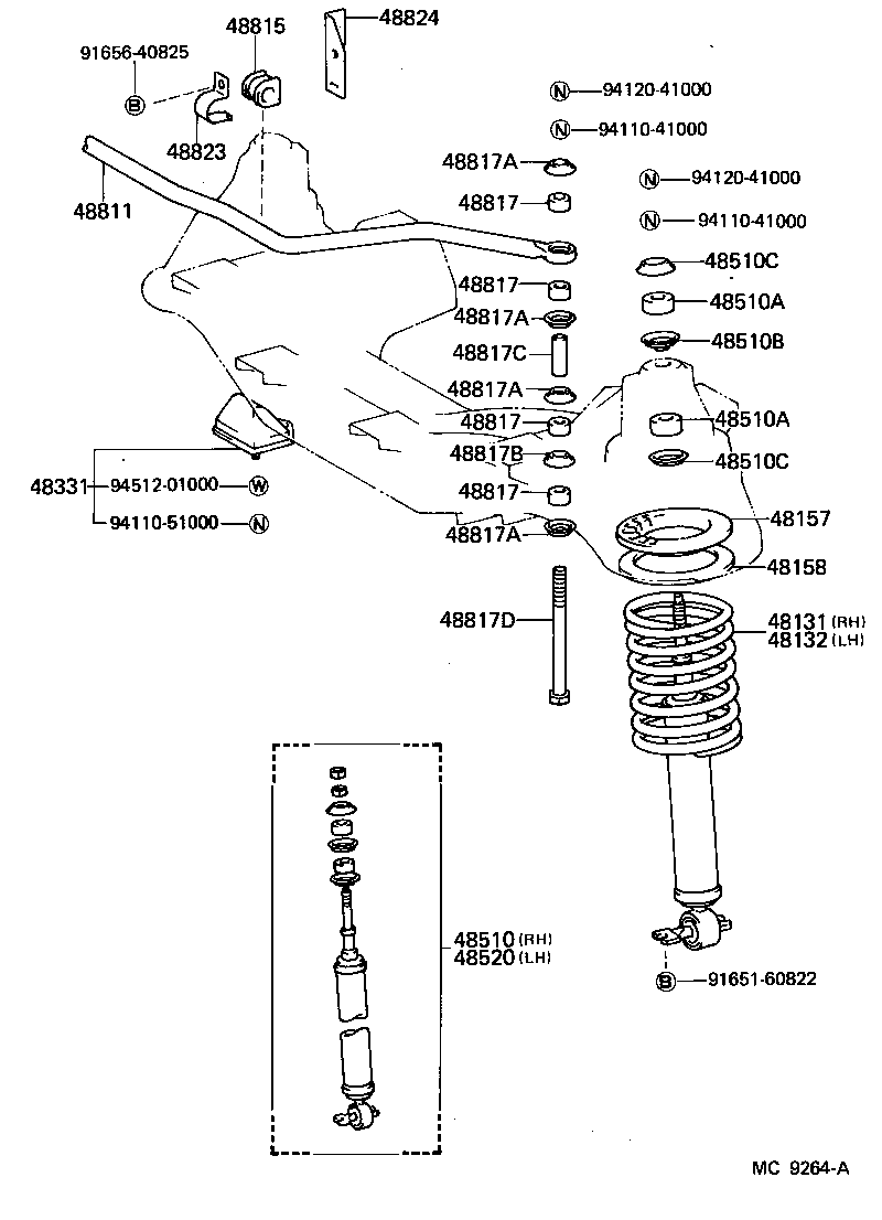 48131-26040 SPRING, FRONT COIL, RH product image