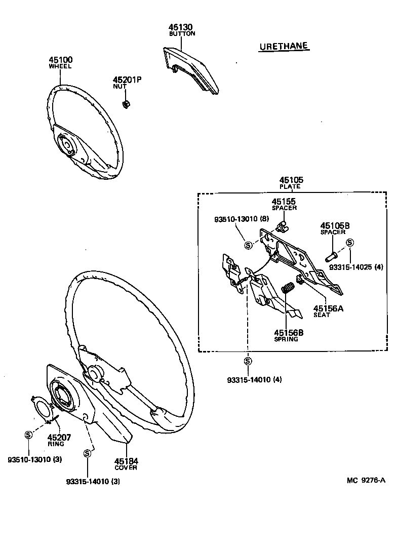 45130-60030 BUTTON ASSY, HORN product image