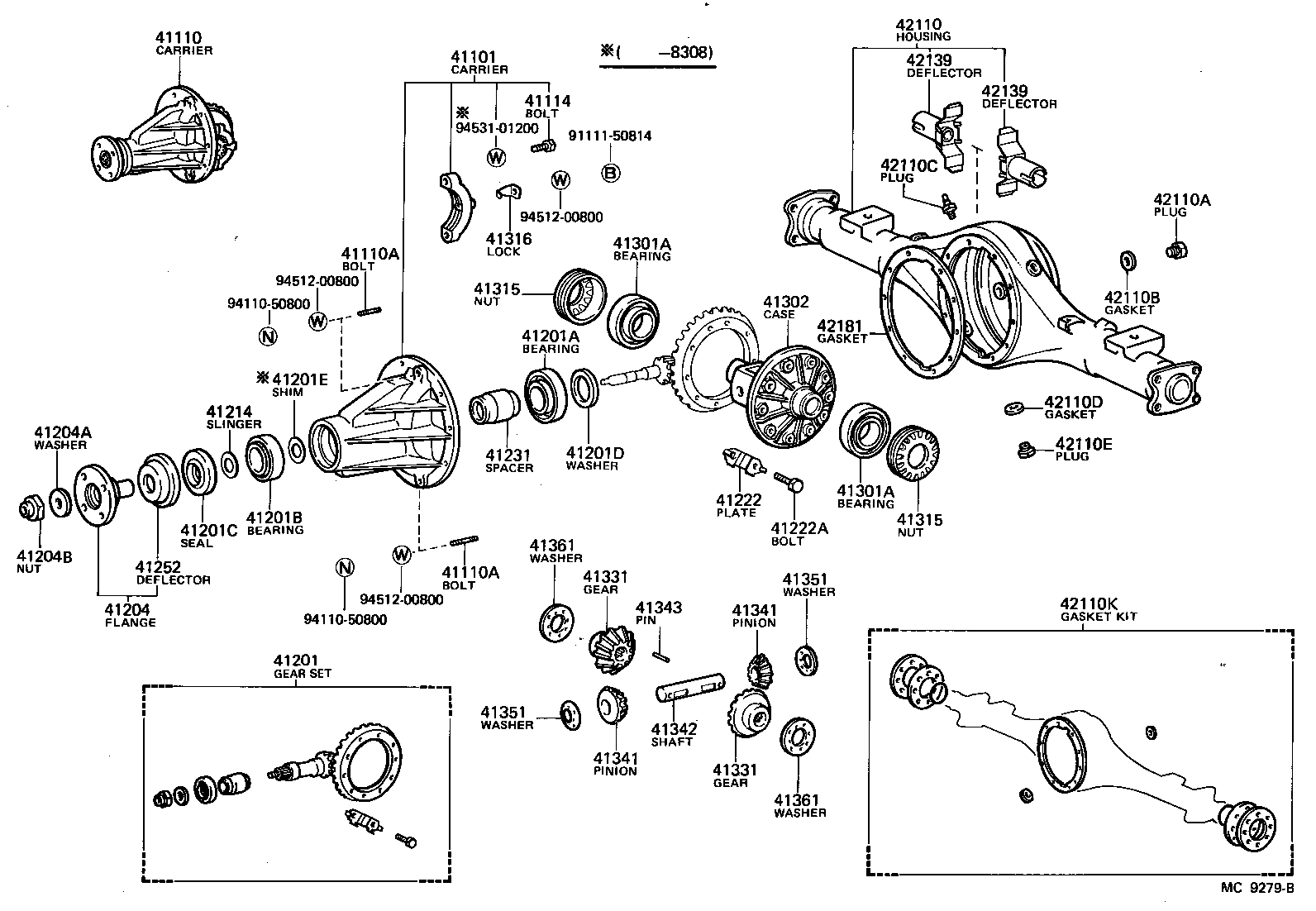 41110-26040 CARRIER ASSY, DIFFERENTIAL, REAR product image