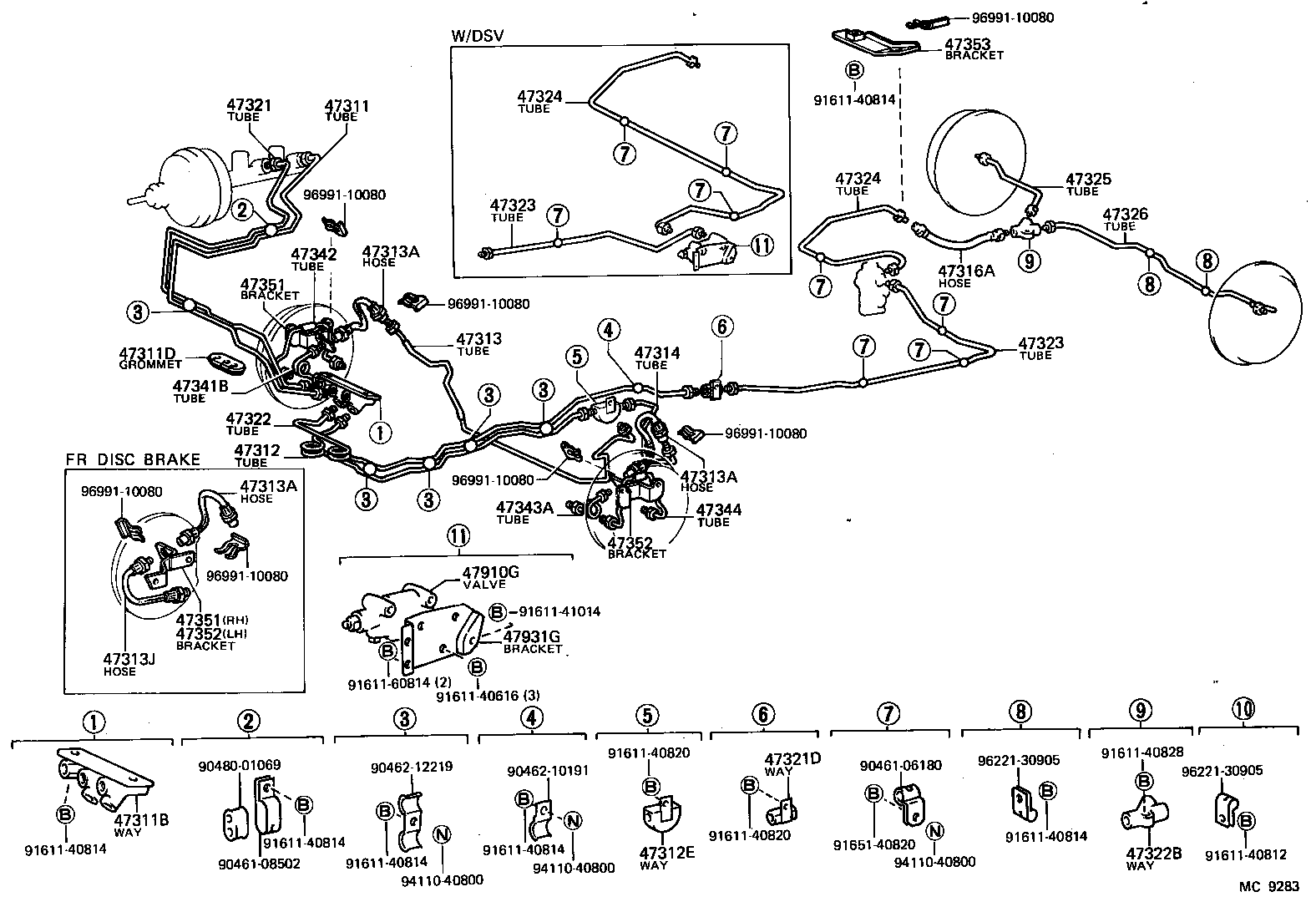 47311-26170 TUBE, FRONT BRAKE, NO.1 product image