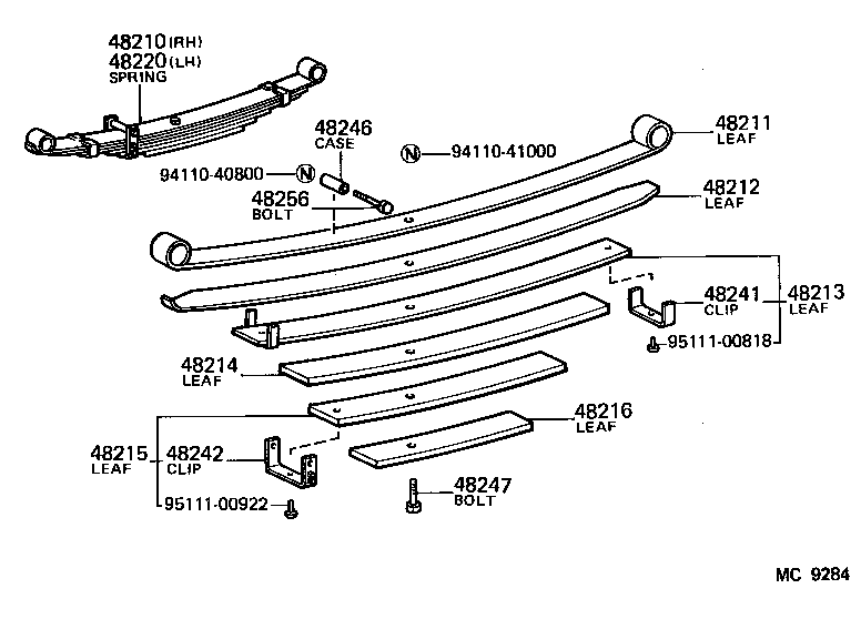 48210-26210 SPRING ASSY, REAR RH product image