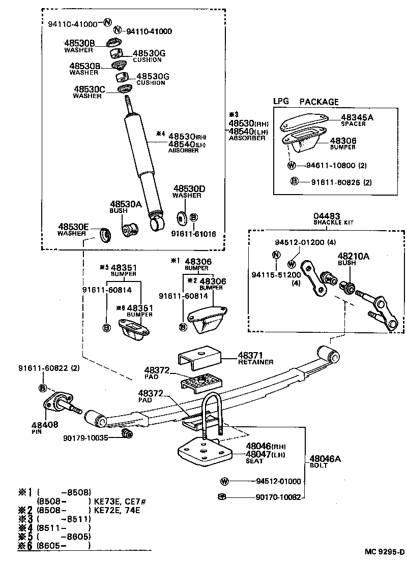 48046-13070 SEAT SUB-ASSY, SPRING U BOLT, RH product image