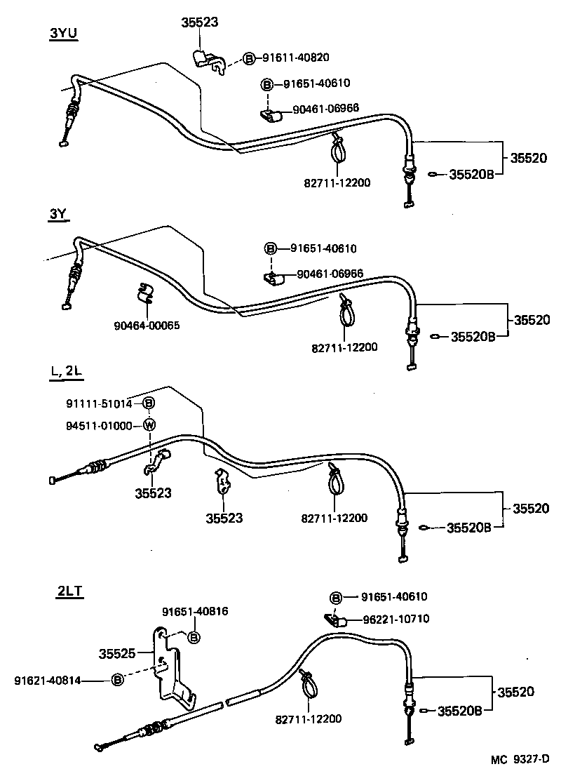 35520-26010 CABLE ASSY, THROTTLE product image