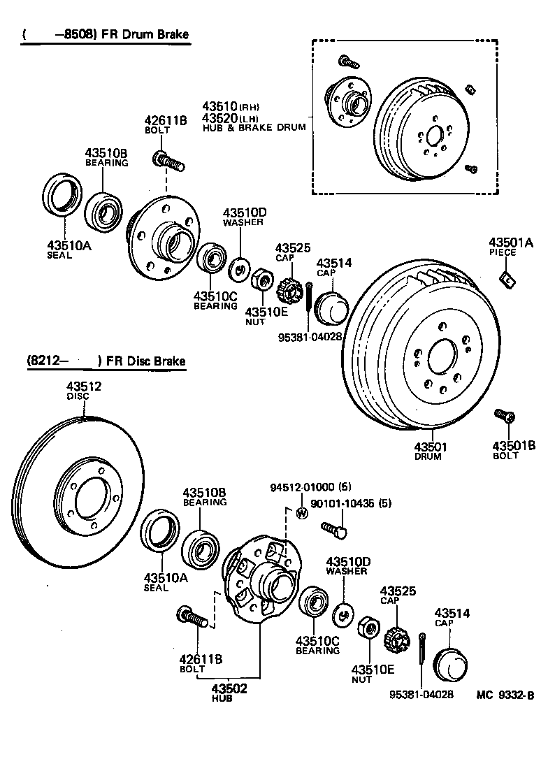 43512-26081 DISC, FRONT product image