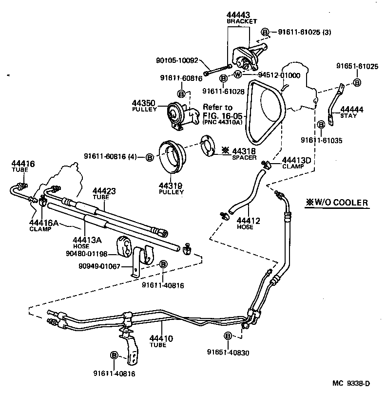 44348-26010 HOSE, OIL RESERVOIR TO PUMP, NO.1 product image