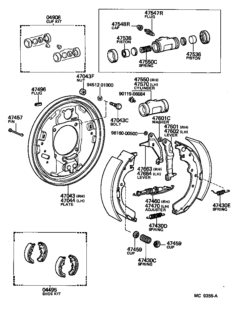 04497-26050 SHOE KIT, REAR BRAKE product image