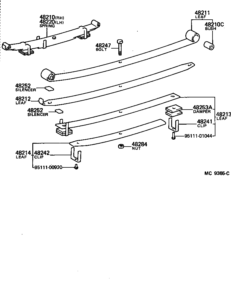 48046-26060 SEAT SUB-ASSY, SPRING U BOLT, RH product image