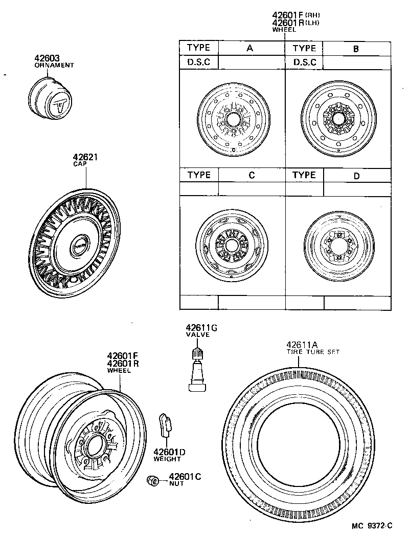 42601-26240 WHEEL, DISC (FOR FRONT) product image