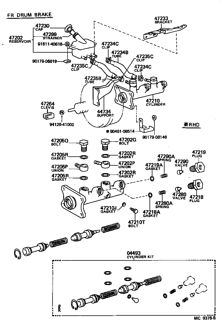 04493-26131 CYLINDER KIT, BRAKE MASTER product image