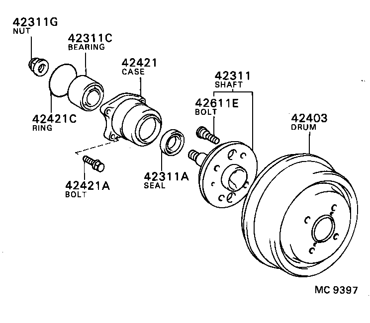42301-20040 SHAFT, REAR AXLE product image