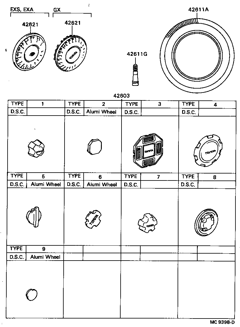 42603-20170 ORNAMENT SUB-ASSY, WHEEL HUB product image
