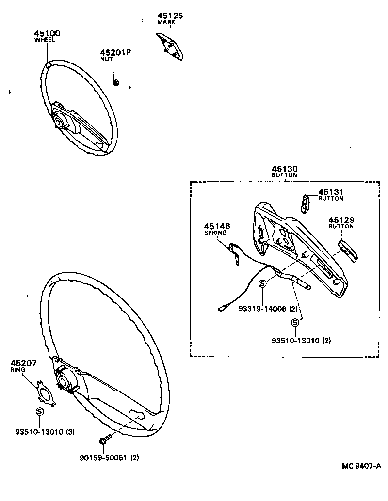 45146-20110 SPRING, HORN BUTTON CONTACT product image
