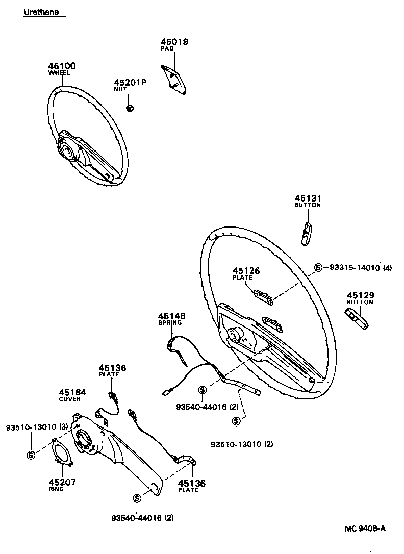 45146-20110 SPRING, HORN BUTTON CONTACT product image