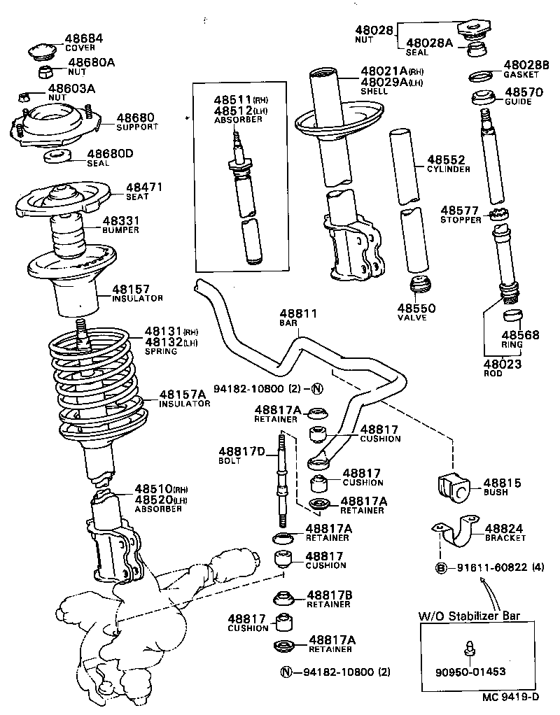 48131-2B380 SPRING, FRONT COIL, LH product image
