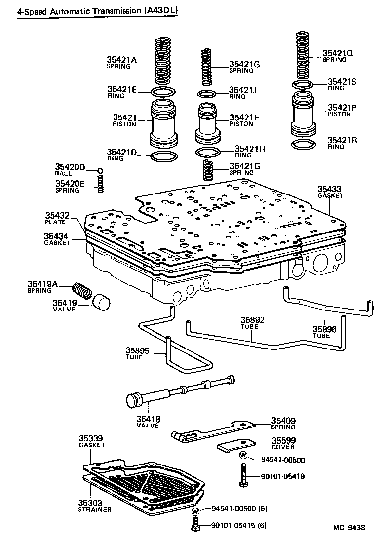 35432-30060 PLATE, VALVE BODY, NO.1 product image