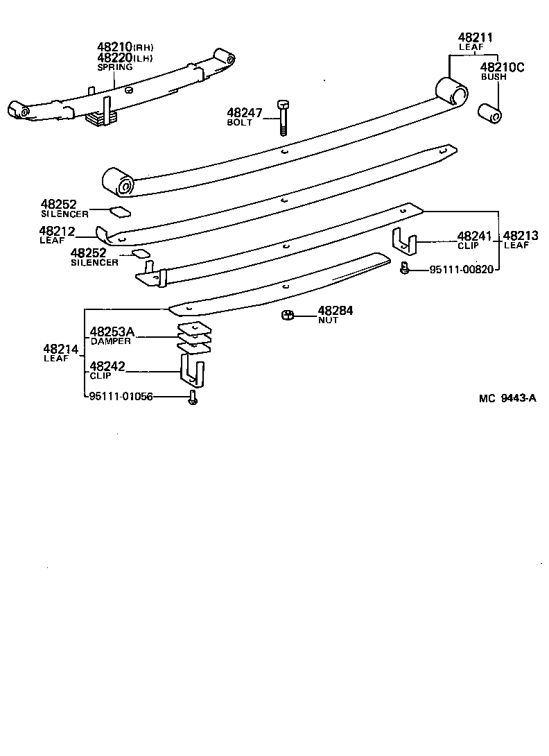 48046-26060 SEAT SUB-ASSY, SPRING U BOLT, RH product image