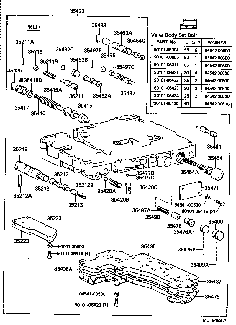 35432-26012 PLATE, VALVE BODY, NO.1 product image
