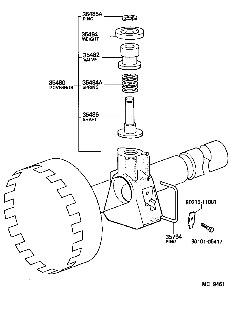 90501-08051 SPRING, COMPRESSION (FOR GOVERNOR WEIGHT) product image