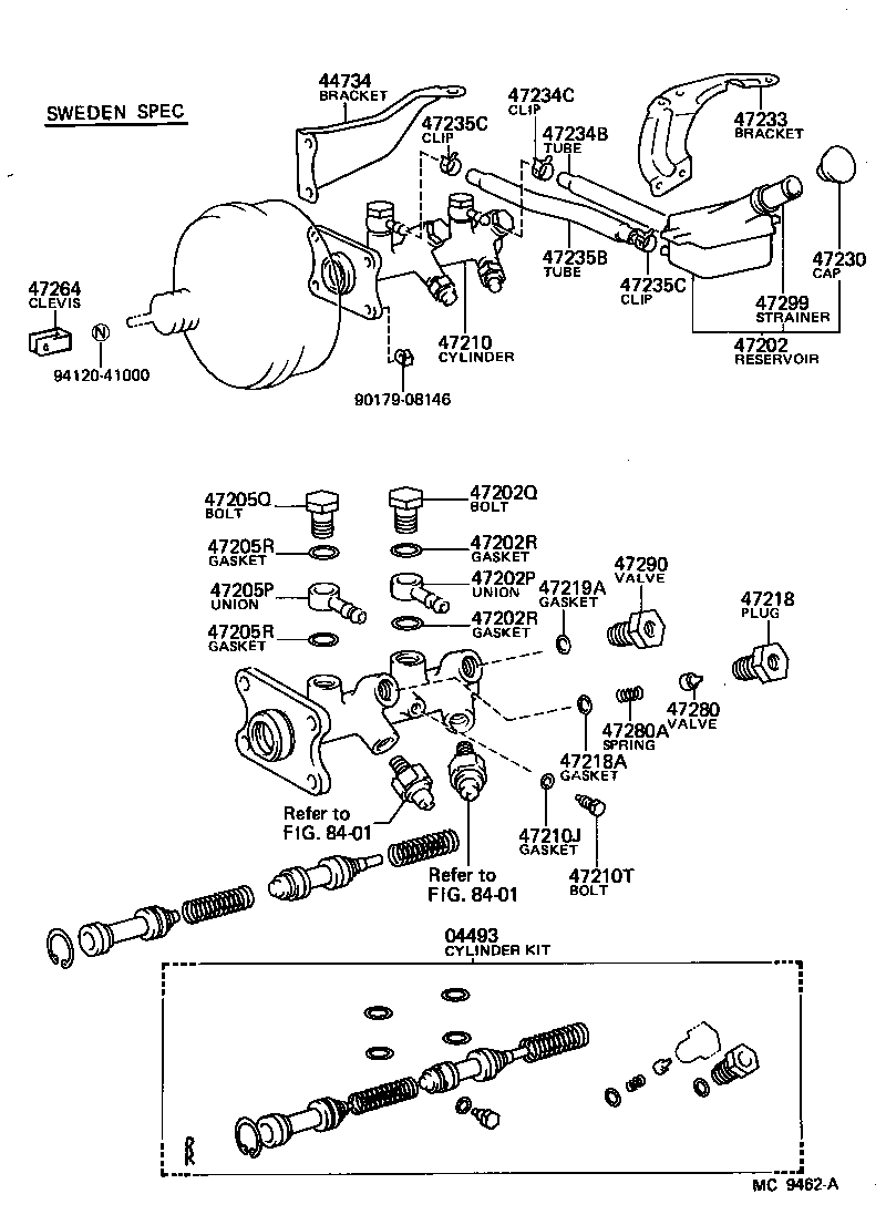 04493-26131 CYLINDER KIT, BRAKE MASTER product image