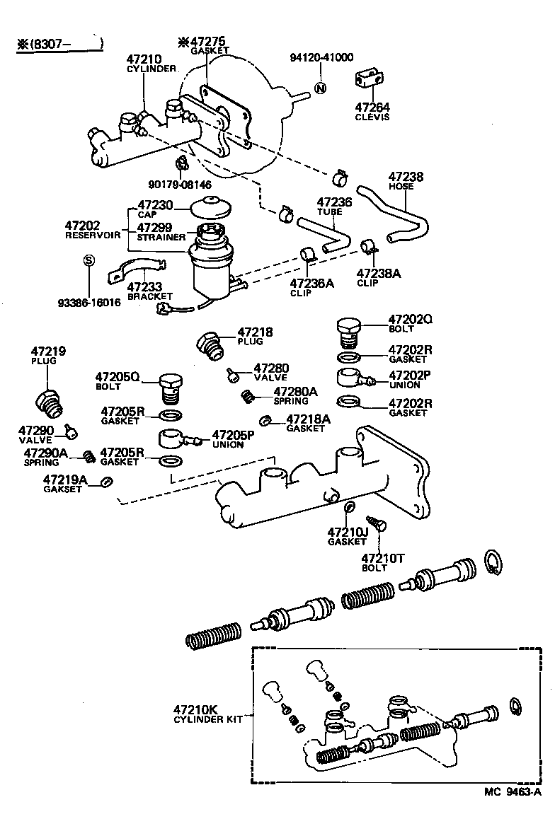47235-26070 HOSE, MASTER CYLINDER BRIDGE product image