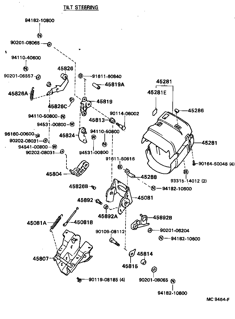 45025-28010 COVER, STEERING COLUMN HOLE product image