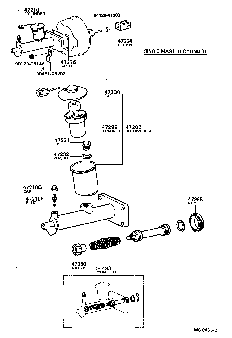 04471-35070 CYLINDER KIT, BRAKE MASTER product image