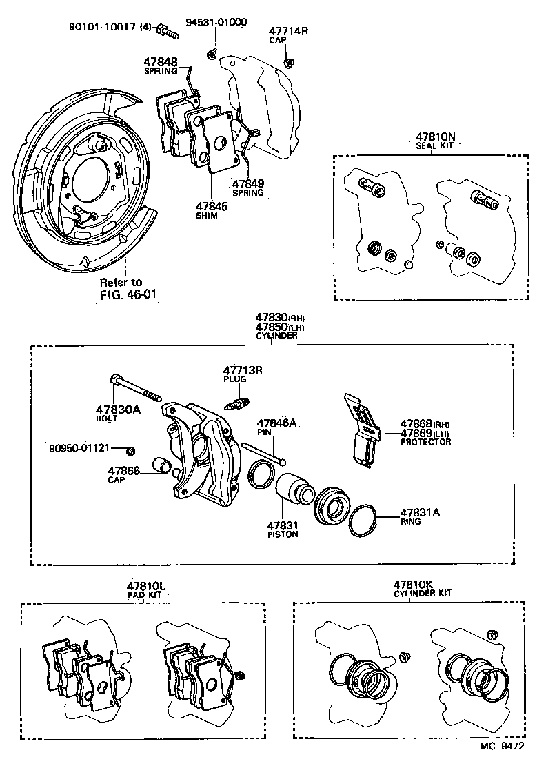 90101-10045 BOLT, HEXAGON(FOR REAR CALIPER) product image