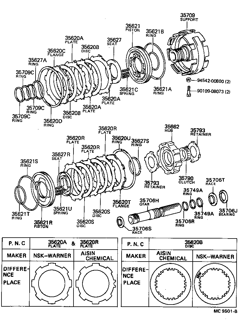 35709-26011 SUPPORT SUB-ASSY, CENTER product image