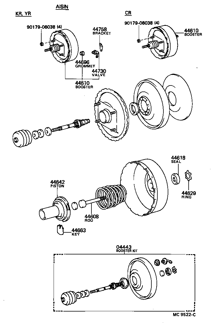44610-28181 BOOSTER ASSY, BRAKE product image