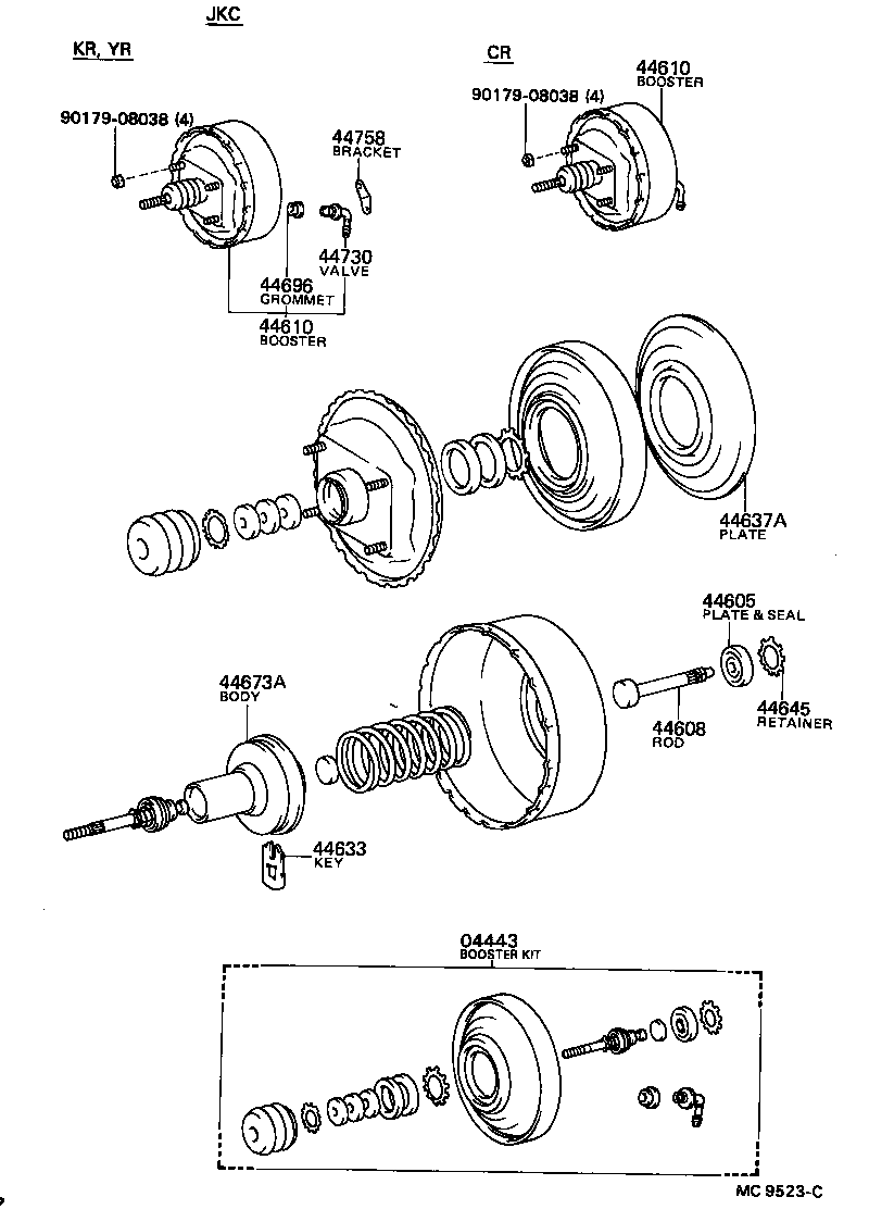 44610-28181 BOOSTER ASSY, BRAKE product image