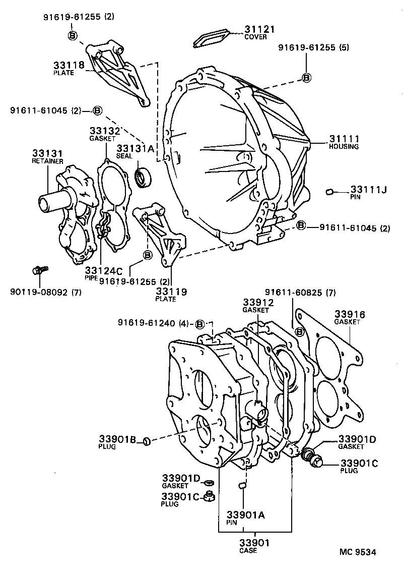 33131-36030 RETAINER, BEARING, FRONT(MTM) product image
