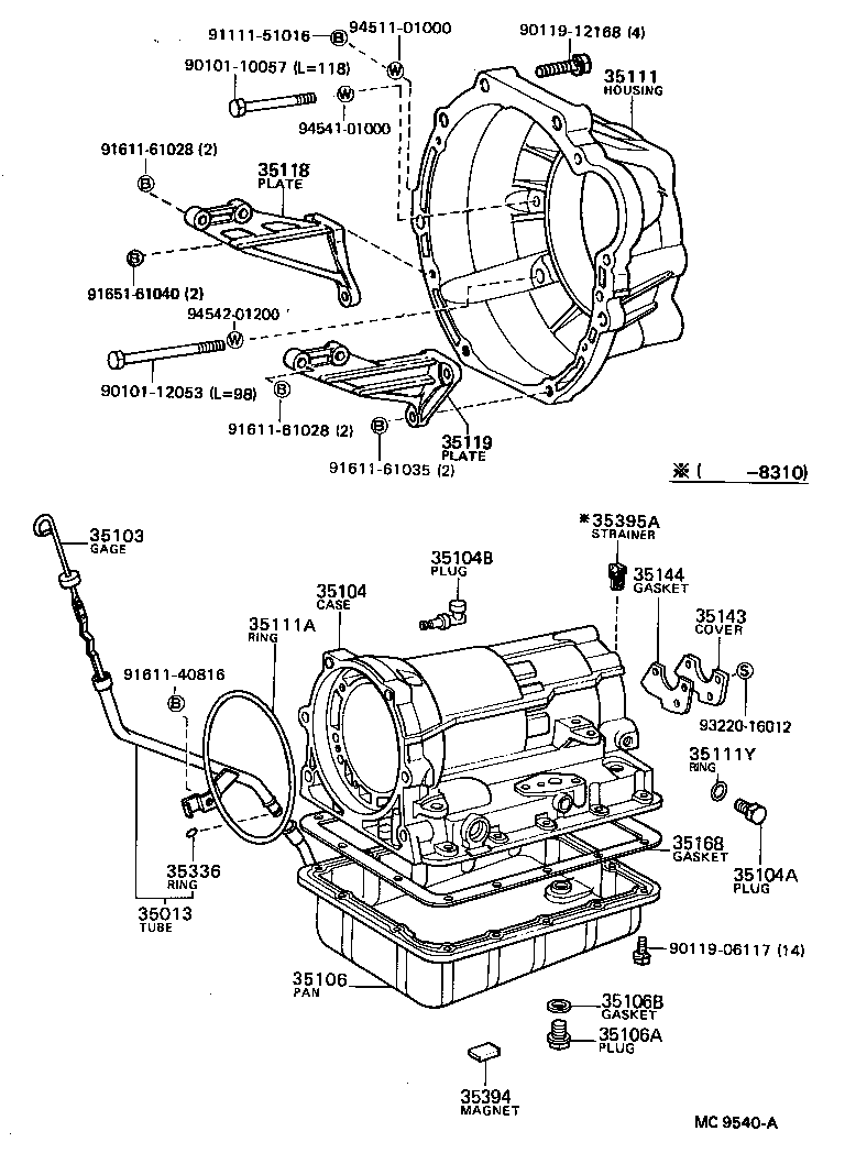35013-30130 TUBE SUB-ASSY, TRANSMISSION OIL FILLER product image