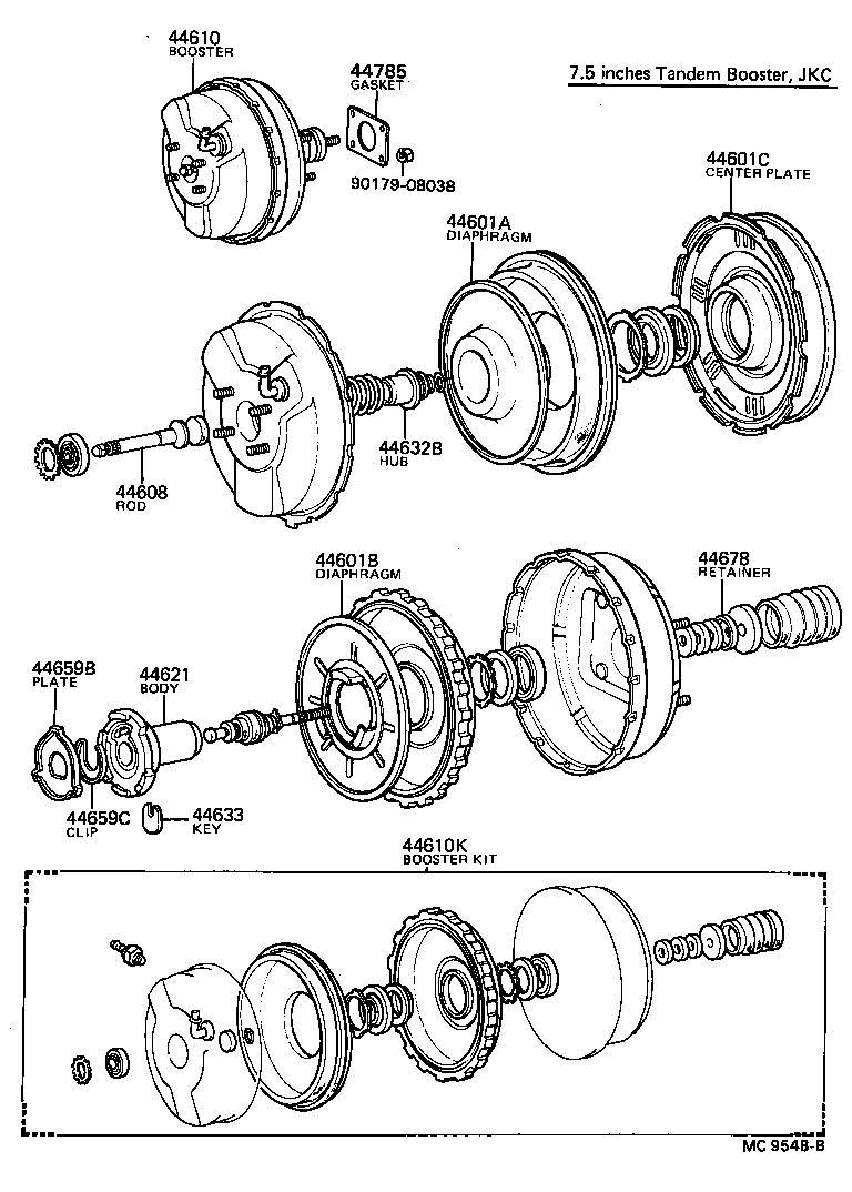 44610-24040 BOOSTER ASSY, BRAKE product image